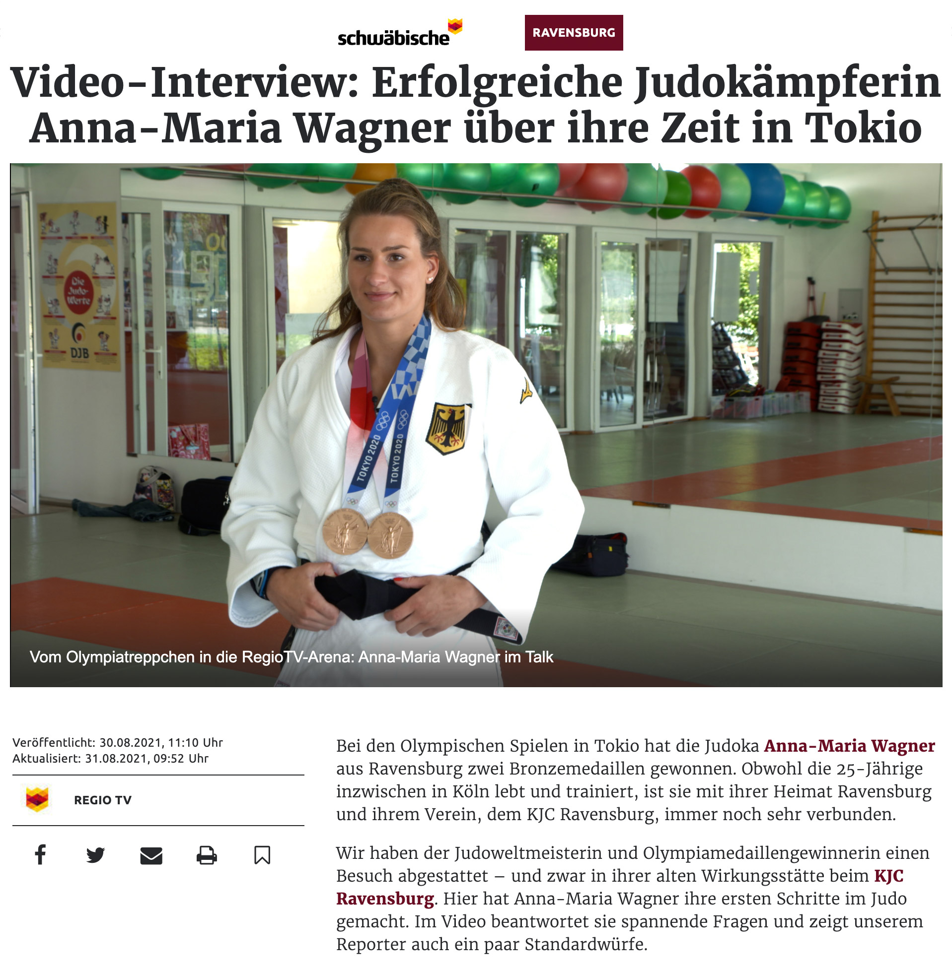 Interview: Erfolgreiche Judokämpferin Anna-Maria Wagner über ihre Zeit in Tokio